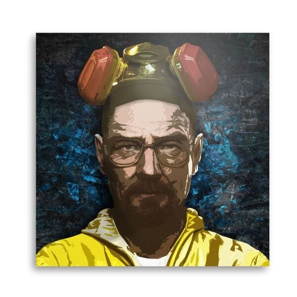 Quadro Heisenberg Breaking Bad 60x60 Séries Sala Quarto - 3