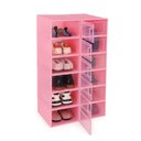 Ver imagem 2 de Kit 6 Box Organizadores Multiuso Closet Quarto Sapatos Rosa