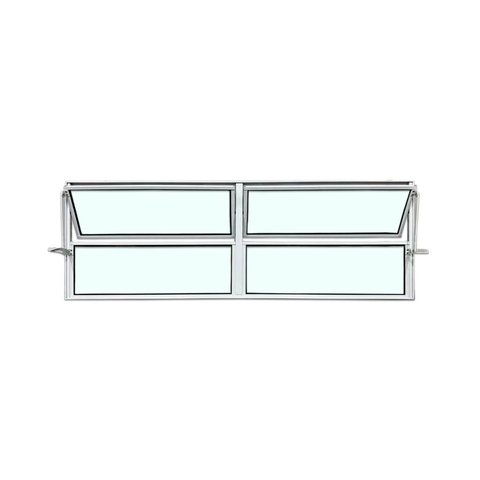 Vitrô Alumínio Branco Basculante 2 Seções 4V Classic - 40x120