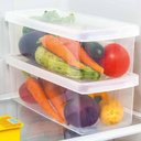 Ver imagem 3 de Conjunto 4 Potes Organizadores de Geladeira com Tampa Plástico Frutas e Verduras P Utti Ordene