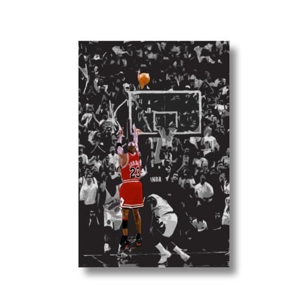 Quadro Michael Jordan decorativo com Tela de Tecido - 3