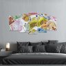 Quadro Dinheiro Arte Notas de Euro Mosaico 5 Peças - 5