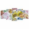 Quadro Dinheiro Arte Notas de Euro Mosaico 5 Peças - 4