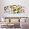 Quadro Dinheiro Arte Notas de Euro Mosaico 5 Peças - 3