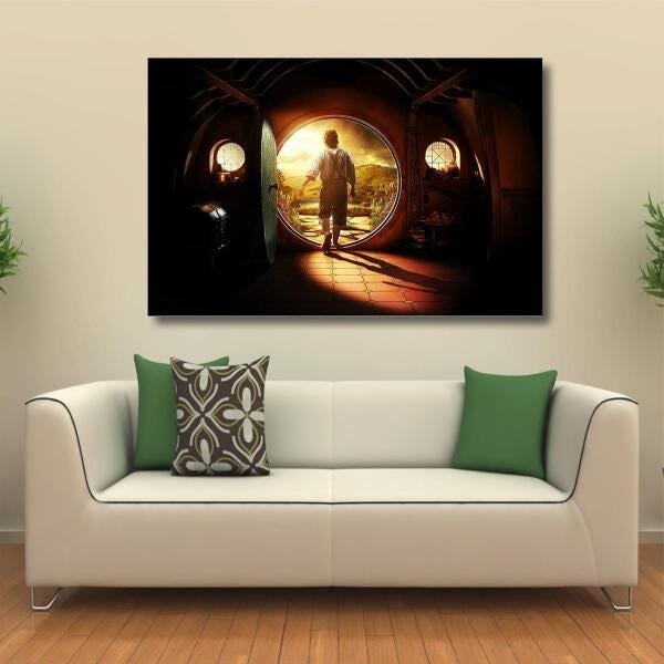 Quadro decorativo Casa Hobbit Filmes Tela em Tecido - 1