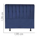 Ver imagem 3 de Cabeceira Estofada Kiara 195cm King Size Box Quarto Suede Azul Marinho - Gat Magazine