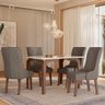 Conjunto Sala de Jantar Kira 1,10 com 04 Cadeiras Amendoa 01a - 2