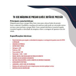 Prensa Elétrica Digital Pregar Botão Ilhós 220v+mesa - 3