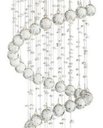 Ver imagem 1 de Lustre Espiral Grande Para Vão De Escadas:110V/220V/ESPELHADO/1,60M