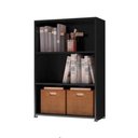 Ver imagem 1 de Armario Escritório Multiuso Livreiro 3 Prateleiras Faroe - Preto