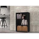 Ver imagem 2 de Armario Escritório Multiuso Livreiro 3 Prateleiras Faroe - Preto