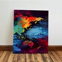 Ver imagem 7 de Kit3 Quadro Decorativo Mapa Mundi Países Geografia Colorido 28x20cm