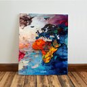 Ver imagem 6 de Kit3 Quadro Decorativo Mapa Mundi Países Geografia Colorido 28x20cm