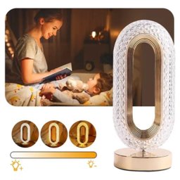 Luminaria de Mesa Orion Dourado Led 2w 3 Cores Touch sem Fio Recarregável Dimerizável - 4