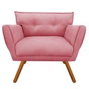 Ver imagem 3 de Kit 01 Namoradeira e 02 Poltronas Anitta Suede Pés Palito