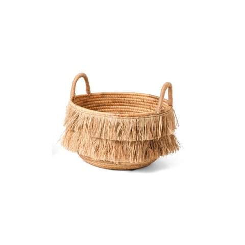 Cesto Decorativo em Fibra Natural 33cm 16391G Mart