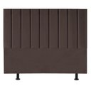 Ver imagem 1 de Cabeceira Estofada Cama Box King 195 Cm Marina Linho Marrom