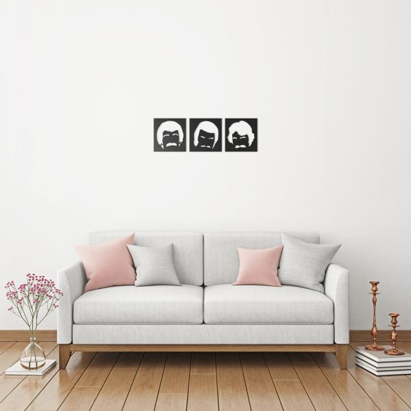 Quadro Decorativo Parede Pessoas Trio Cantores 60cm - 1