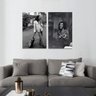 Kit 2 Quadros Bob Marley Música Reggae em Preto e Branco - 4