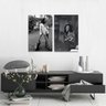 Kit 2 Quadros Bob Marley Música Reggae em Preto e Branco - 5