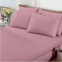 Ver imagem 4 de Jogo de Cama Basic Casal 3 Peças 100% Algodão Malha Penteada Liso Rose Blush