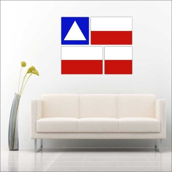 Quadro Bandeira Estado Da Bahia Mosaico 4 Peças Moldura - 3