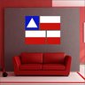 Quadro Bandeira Estado Da Bahia Mosaico 4 Peças Moldura - 4