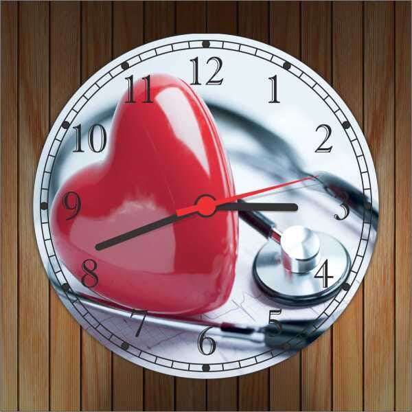 Relógio De Parede Medicina Consultórios Médicos Coração - 4