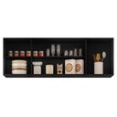 Ver imagem 3 de Armário Aéreo 160cm 4 Portas Nevada Preto/Cinza - Lumil Móveis