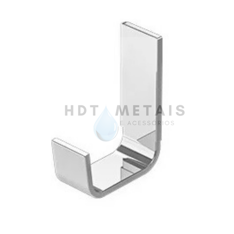 3 Cabide Gancho Simples Alumínio Aço Inox Porta Toalha Rosto