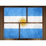 Quadro Decorativo Bandeira Da Argentina Mosaico 4 Peças - 1