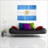 Quadro Decorativo Bandeira Da Argentina Mosaico 4 Peças - 2