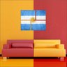 Quadro Decorativo Bandeira Da Argentina Mosaico 4 Peças - 3
