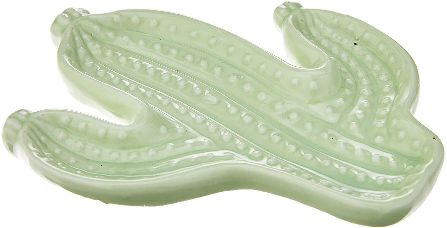 Cacto Decorativo de Cerâmica Verde Cactus Para Sala Quarto - 3