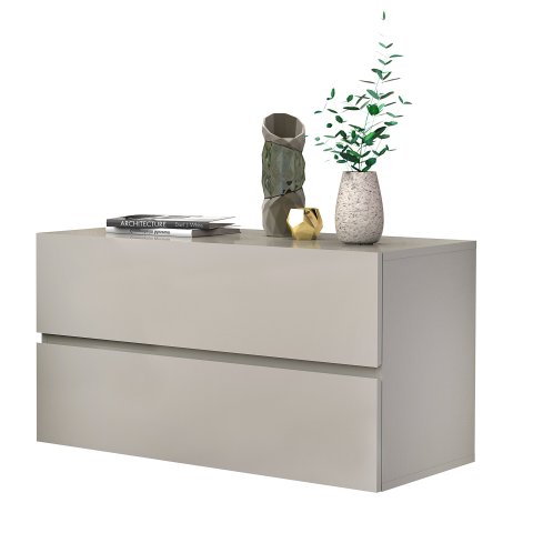 Mesa de Cabeceira Eros 60 Off White Suspenso Quarto