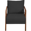 Ver imagem 5 de Kit 2 Poltronas Decorativa Shine Pé Castanho - Preto Suede