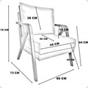 Ver imagem 4 de Kit 2 Poltronas Decorativa Shine Pé Castanho - Preto Suede