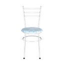 Ver imagem 3 de 4 Cadeiras para Mesa Epoxi Branca Assento Floral:floral Gelo