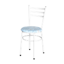 Ver imagem 2 de 4 Cadeiras para Mesa Epoxi Branca Assento Floral:floral Gelo