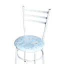 Ver imagem 5 de 4 Cadeiras para Mesa Epoxi Branca Assento Floral:floral Gelo