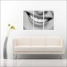 Quadro Odontologia Dentista Decorações 3 Peças Preto Branco - 1