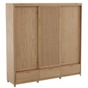 Ver imagem 1 de Guarda Roupa Casal Madeira Macica Taeda 3 Portas de Correr 221 Cm 3304u Tauari Festra