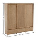 Ver imagem 3 de Guarda Roupa Casal Madeira Macica Taeda 3 Portas de Correr 221 Cm 3304u Tauari Festra