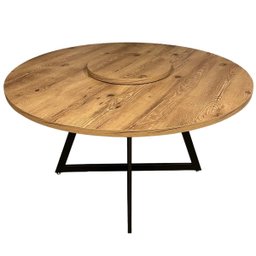 Mesa Estilo Industrial Redonda 160cm - Com Prato Giratório - Antíqua. - 1