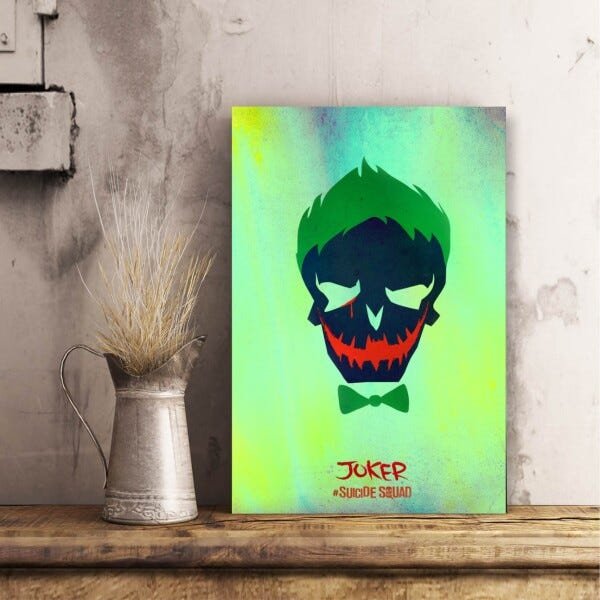 Quadro decorativo Esquadrão Suicida Joker - Tela em Tecido - 3