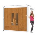 Ver imagem 3 de Closet Casal Lu 06 Portas 04 Gavetas com Espelhos Carioca Móveis