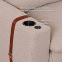 Ver mais imagens de Sofá Retrátil Reclinável Lugano 2,40m USB e Porta Copos Linho Bege - King House