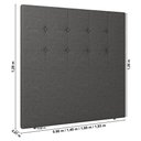 Ver imagem 5 de Cabeceira Cama Box Solteiro Luana 90cm Linho Cinza