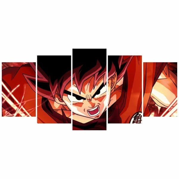 Quadro Goku Kaioken Dragon Ball Para Quarto Hall Mdf - 4