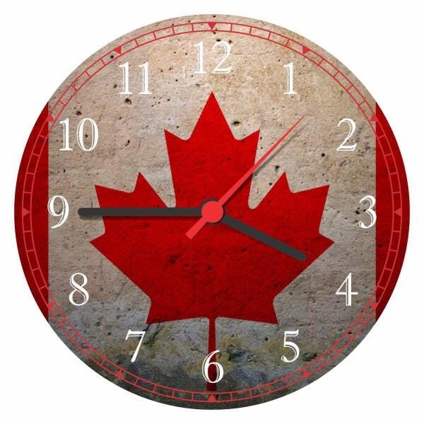 Relógio De Parede Bandeira Do Canadá Países - 1
